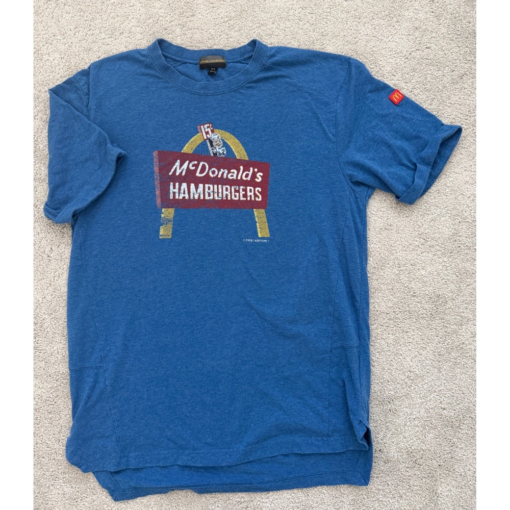 McDonald's Men's M First Edition Retro Employee Hamburger T-shirt